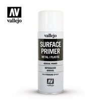 Vallejo - Aerosol White Primer 400ml Hobby Spray Paint [28010]