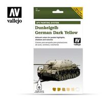Vallejo - Model Air AFV Set German Dark Yellow 6 Colour Acrylic Paint Set