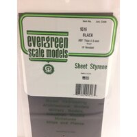 Evergreen - Black Styrene .060 Thick - #9516