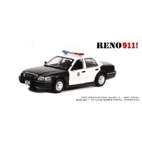 Greenlight Collectibles - 1/24 Reno 911 Lieutenant Jim Dangle's 1998 Ford Crown Victoria Police Interceptor - Reno Sherriff's Department Movie - GL841