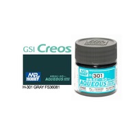 Mr Hobby - Aqueous Semi-Gloss Grey Fs 36081 - Acrylic 10ml -  H-301