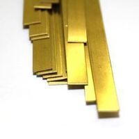 K&S Precision Metals - Brass Strips 1in x 0.025in x 12in 1piece - #8237