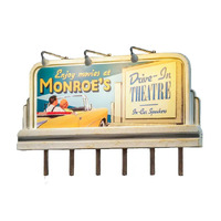 Woodland Scenics - HO Billboard - Monroes Monroe's Drive-In (JP5794)
